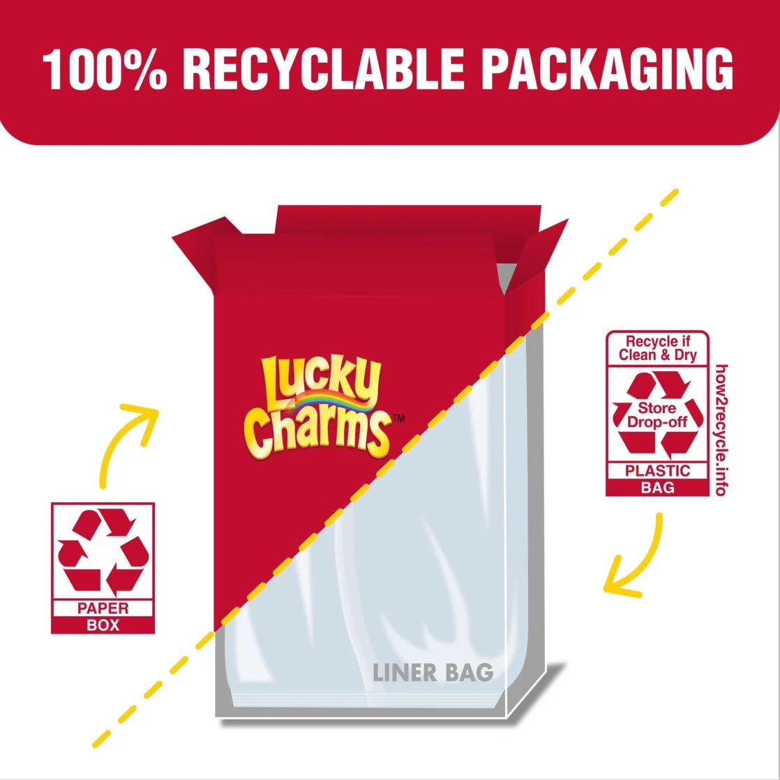 Lucky Charms Gluten Free Cereal with Marshmallows, Kids Cereal Mega Size 26.1 oz