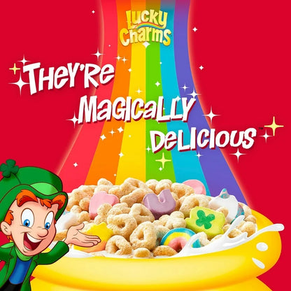 Lucky Charms Gluten Free Cereal with Marshmallows, Kids Cereal Mega Size 26.1 oz