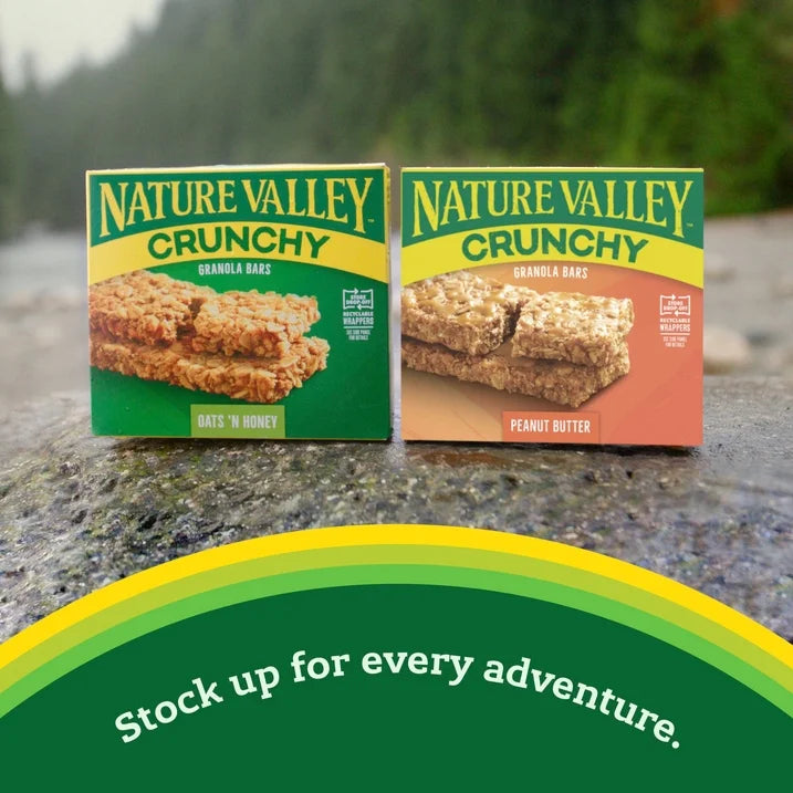 Nature Valley Crunchy Granola Bars Oats 'n Honey 12 Count (6 Pouches), 8.94 oz