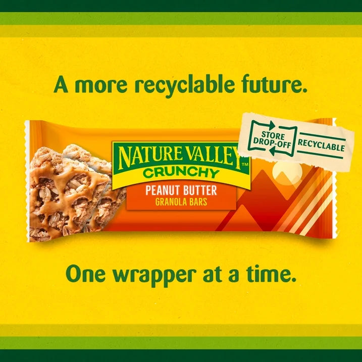 Nature Valley Crunchy Granola Bars Peanut Butter 12 Count (6 Pouches), 8.94 oz