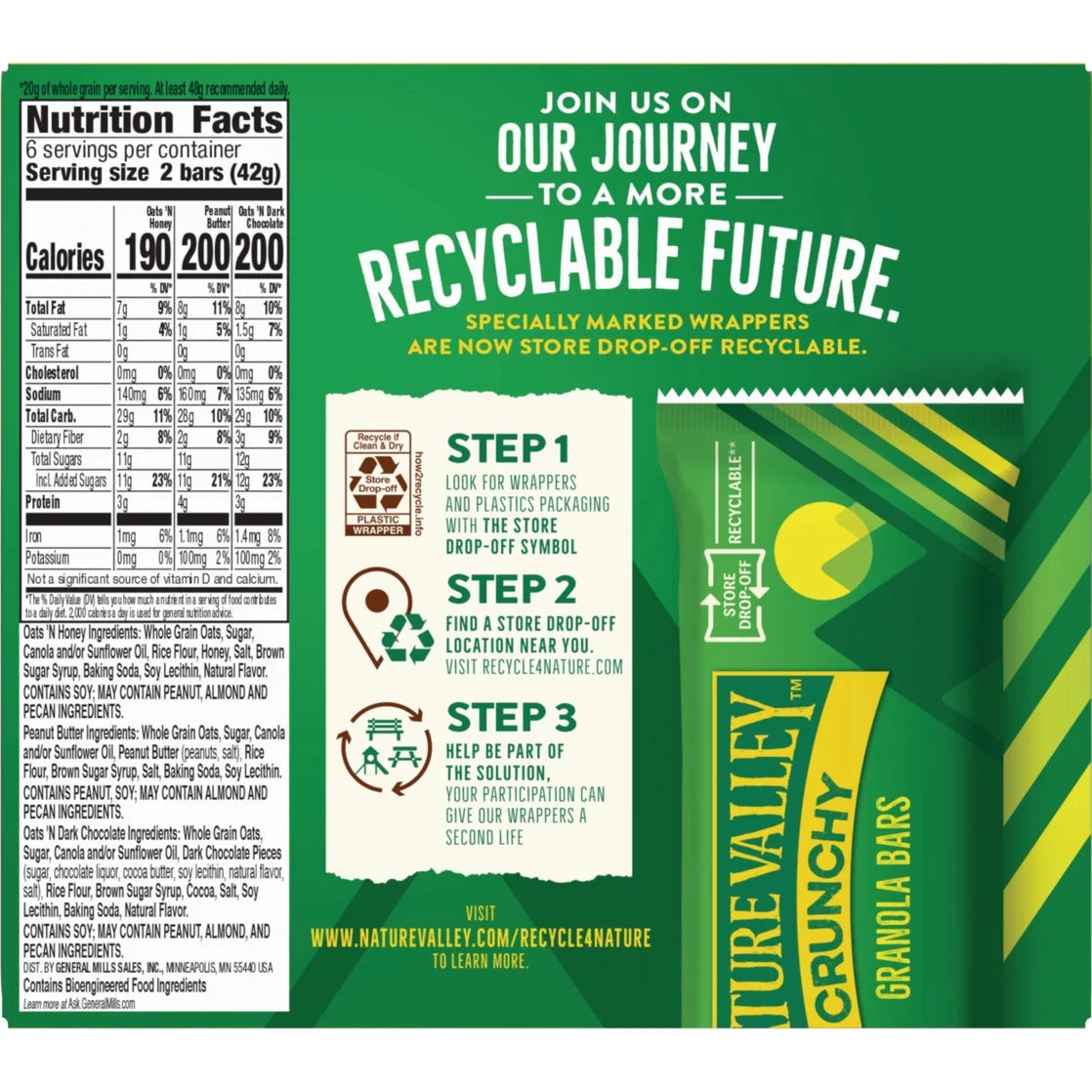 Nature Valley Crunchy Granola Bars Variety Pack, 12 Count (6 Pouches), 8.94 oz