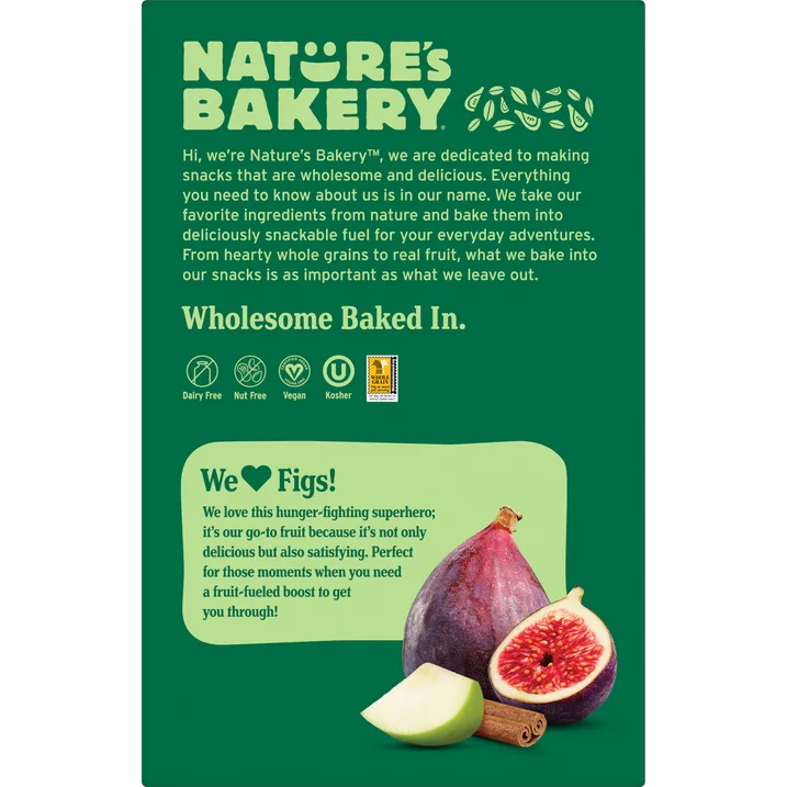 Nature's Bakery Apple Cinnamon Fig Bars, 2 oz Twin packs, 10 Count