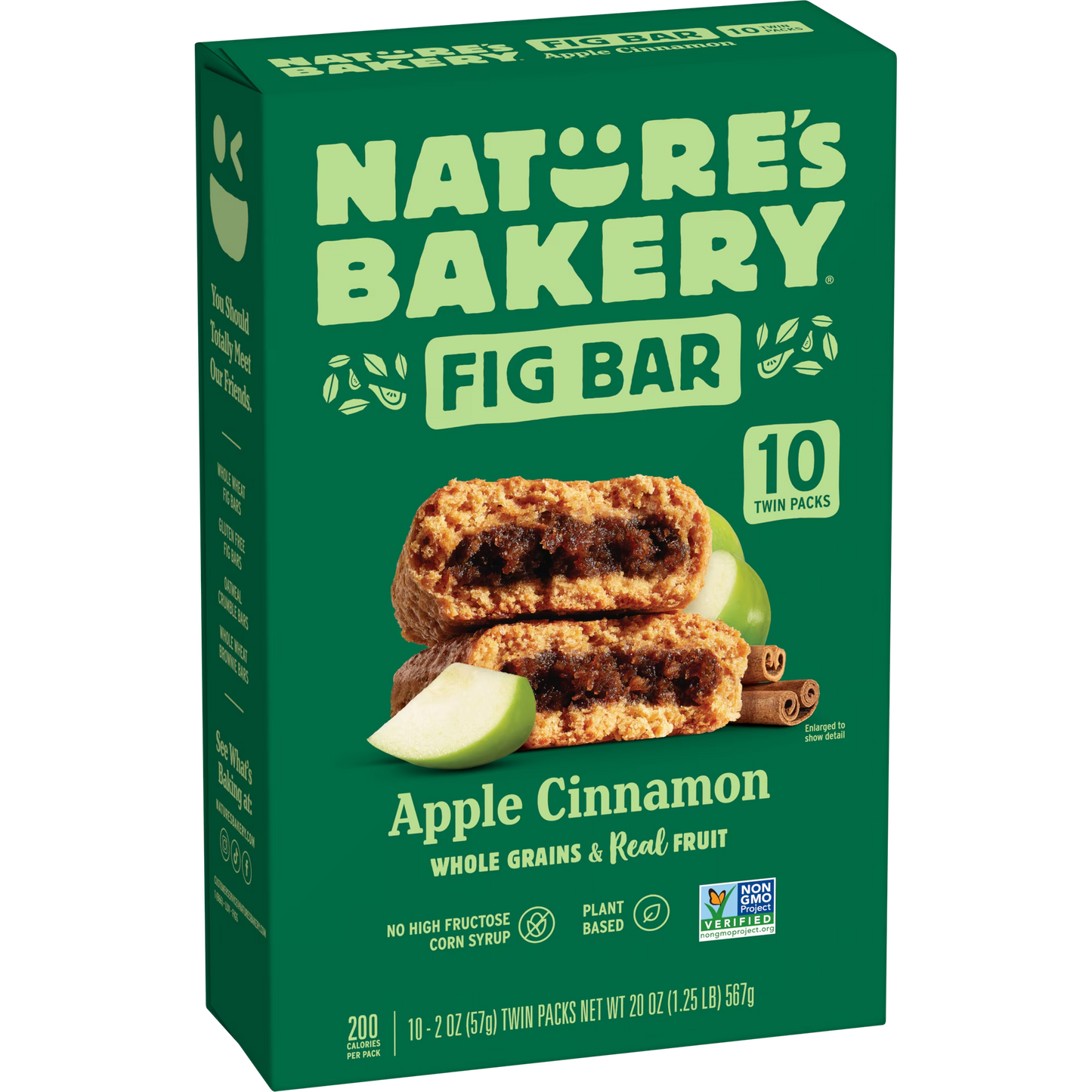Nature's Bakery Apple Cinnamon Fig Bars, 2 oz Twin packs, 10 Count
