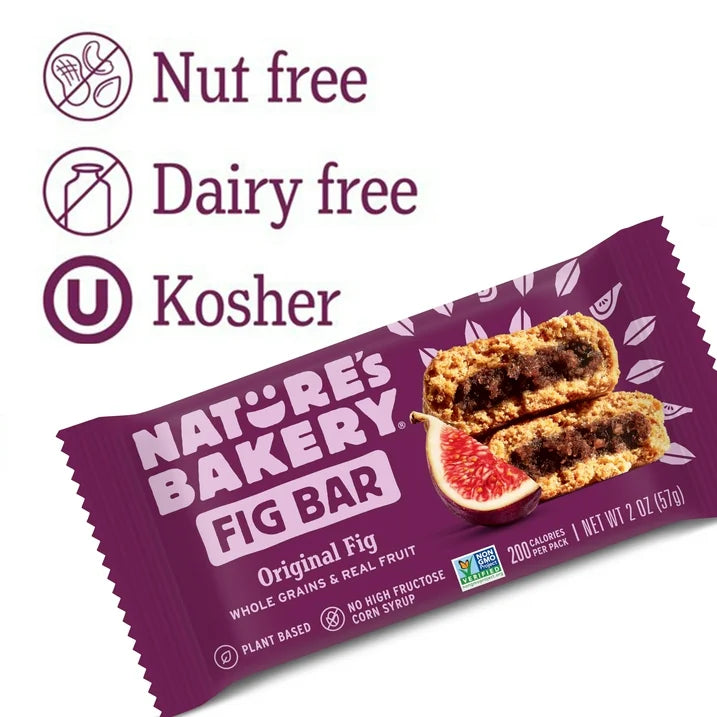 Nature's Bakery Original Fig Bars, 10 Twin packs, Soft Baked Snack Bars, 2 oz