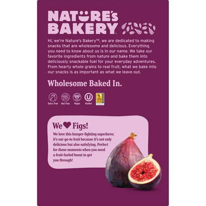 Nature's Bakery Original Fig Bars, 10 Twin packs, Soft Baked Snack Bars, 2 oz