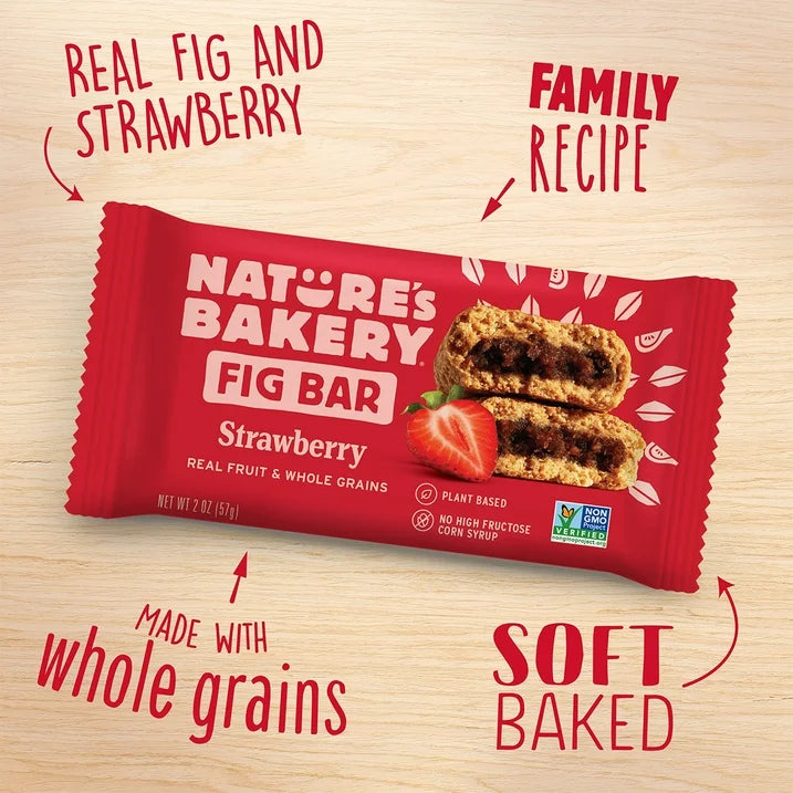 Nature's Bakery Whole Wheat Fig Bar Strawberry, 2 oz Twin packs, 10 Count