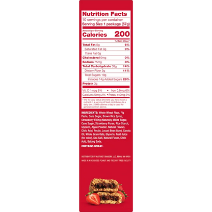 Nature's Bakery Whole Wheat Fig Bar Strawberry, 2 oz Twin packs, 10 Count