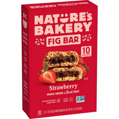 Nature's Bakery Whole Wheat Fig Bar Strawberry, 2 oz Twin packs, 10 Count