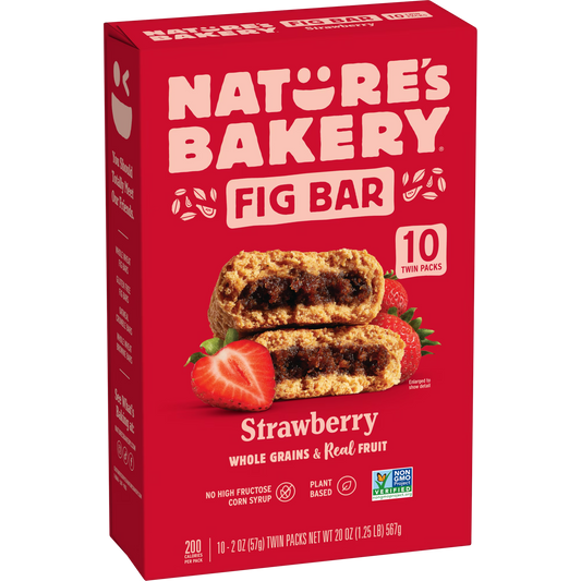 Nature's Bakery Whole Wheat Fig Bar Strawberry, 2 oz Twin packs, 10 Count