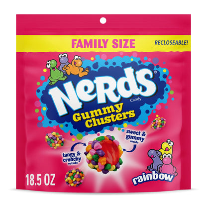 NERDS Gummy Clusters Rainbow Gummy Candy 18.5 oz