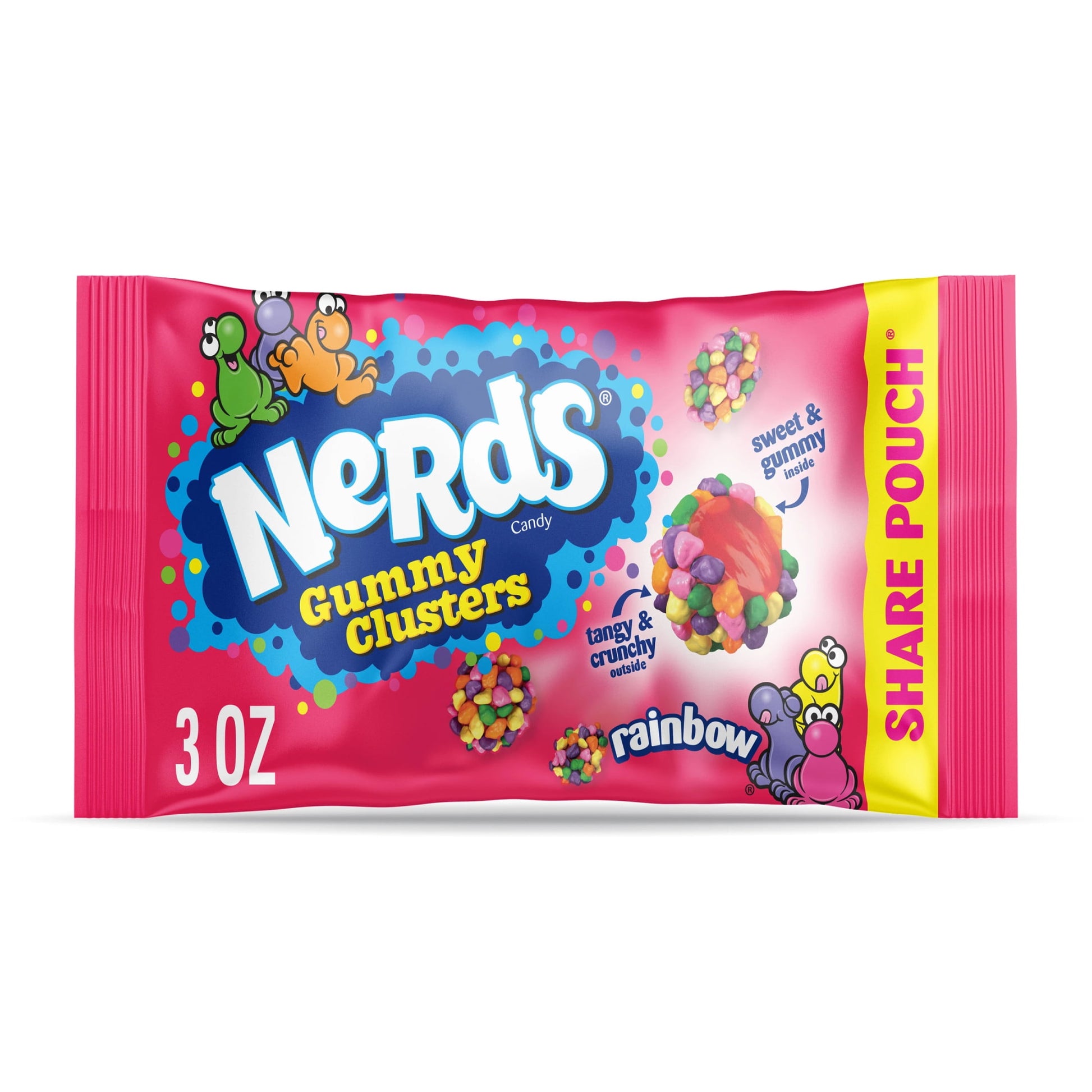 NERDS Gummy Clusters Rainbow Gummy Candy 3 oz - 3 Pack