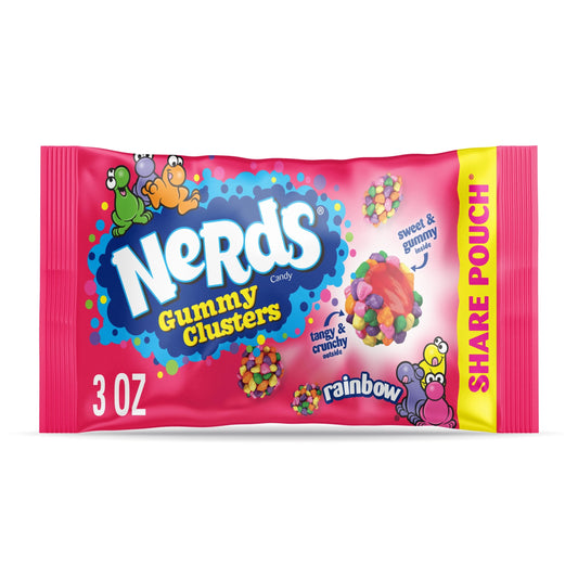 NERDS Gummy Clusters Rainbow Gummy Candy 3 oz - 3 Pack