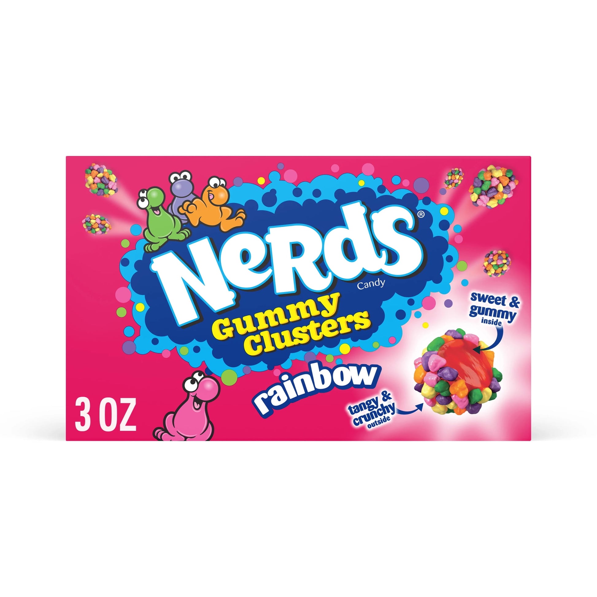 NERDS Gummy Clusters Rainbow Gummy Candy 3 oz - 5 Pack