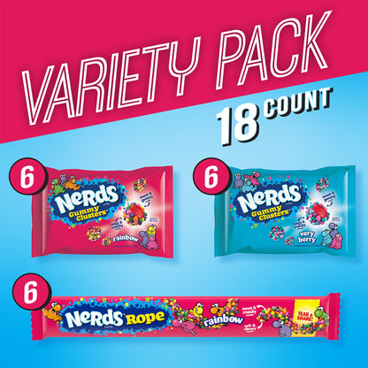 NERDS Gummy Clusters & Rope Candy Variety Pack 23.52 oz