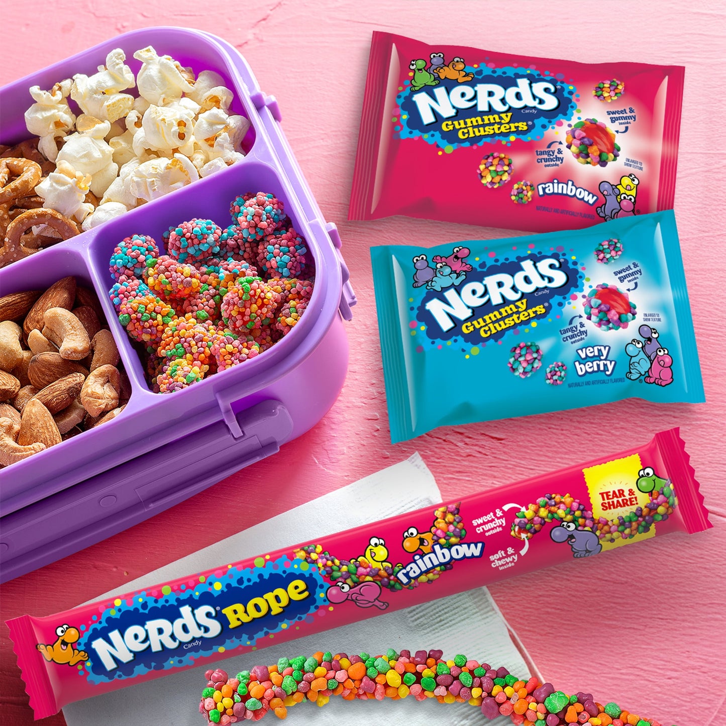 NERDS Gummy Clusters & Rope Candy Variety Pack 23.52 oz