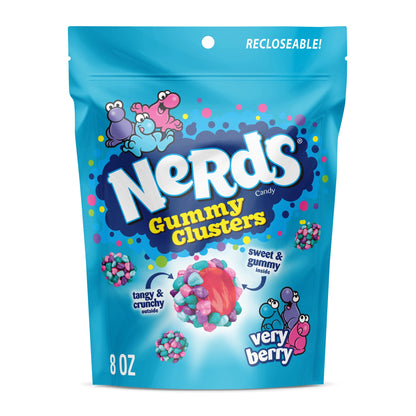 NERDS Very Berry Gummy Clusters Crunchy Gummy Candy 8 oz