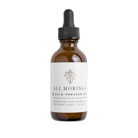 All Moringa - Pure Organic Moringa Seed Oil Oleifera Cold Pressed Oil for Face,  Body, and Hair (All Skin Types)