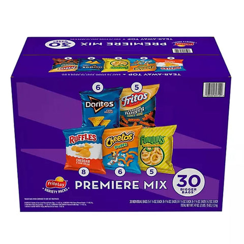 Frito Lay Variety Pack of Snacks and Chips - Premiere Mix, 30 ct.
