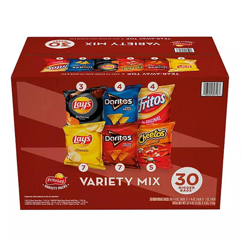 Frito Lay Variety Pack of Snacks and Chips - Variety Mix, 30 ct.
