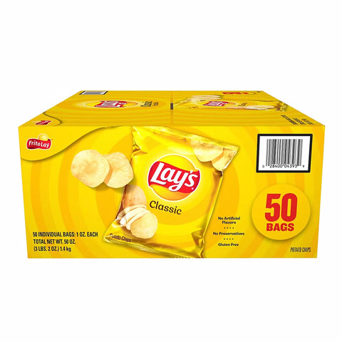 Frito Lay - Lay's Classic, Potato Chips, 50 ct.