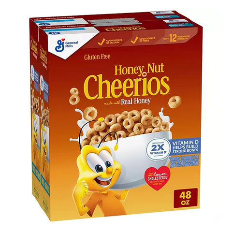 General Mills Honey Nut Cheerios Whole Grain Oats, Cereals Made With Real Honey, 55 oz.