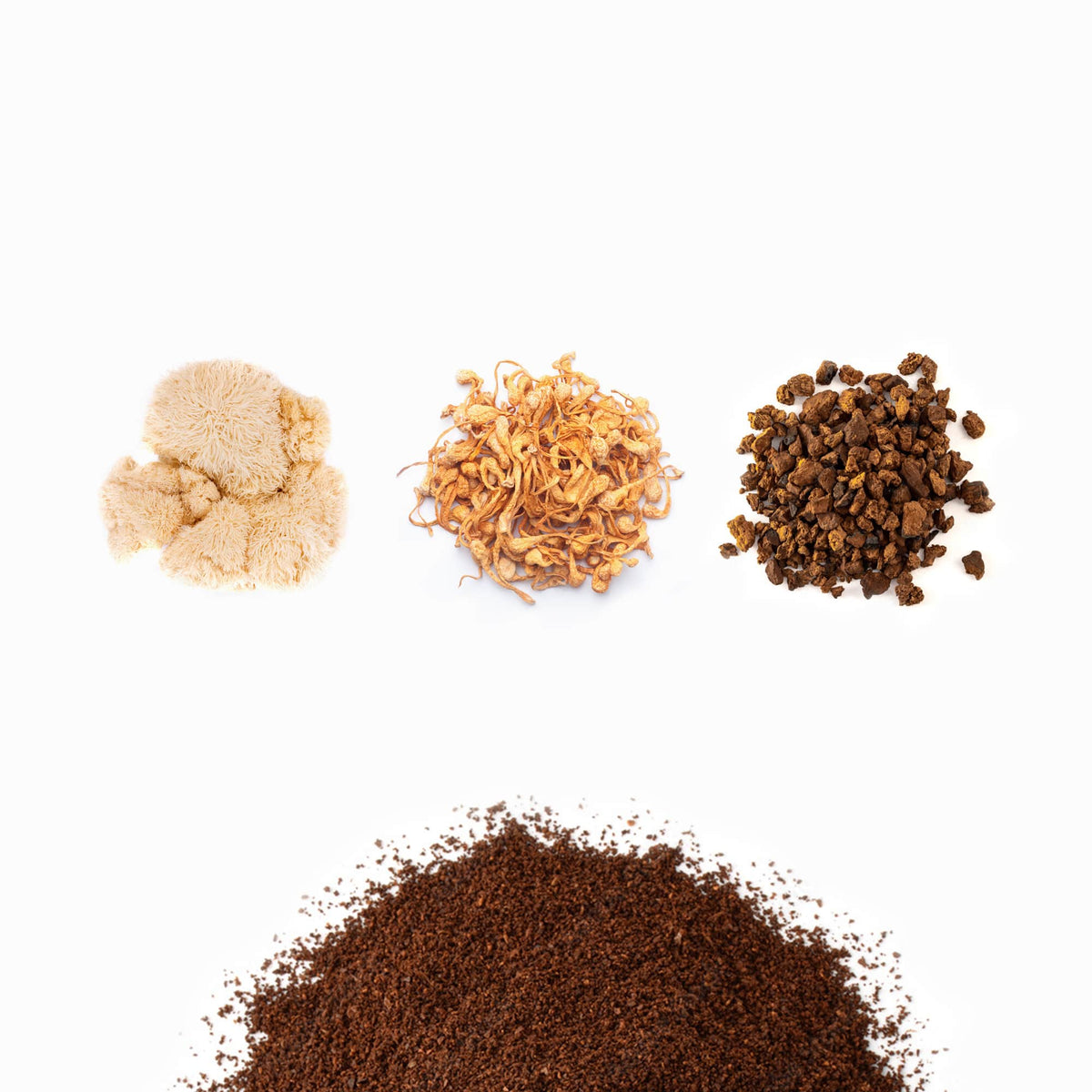 Organic Instant Mushroom Coffee with Lion’s Mane Cordyceps Chaga Lightly Sweetened With Cashew Milk Stevia 8 oz.