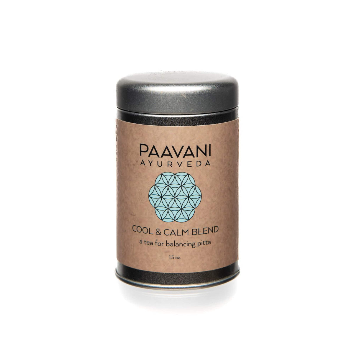 Paavani Ayurveda - Cool & Calm Blend Tea, Organic Loose Tea with Brahmi, Hibiscus, Rose and Peppermint 8 oz.