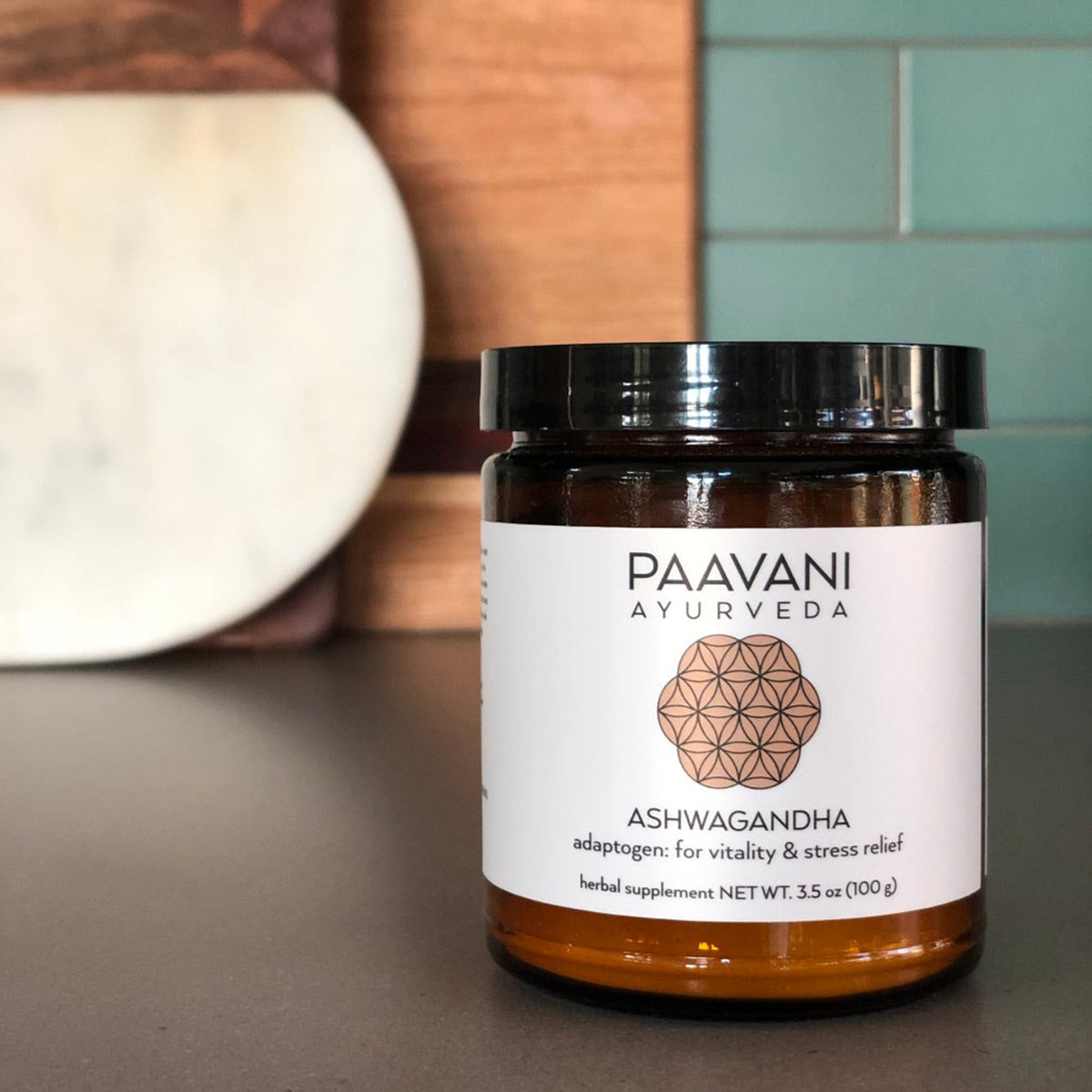 Paavani Ayurveda - Organic Ashwagandha, Adaptogenic Ayurvedic Herbs 9 oz.
