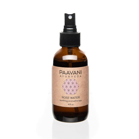 Paavani Ayurveda - Organic Rose Water, Bulgarian Rose, Soothing Aromatherapy Essential Oil 4 fl oz.