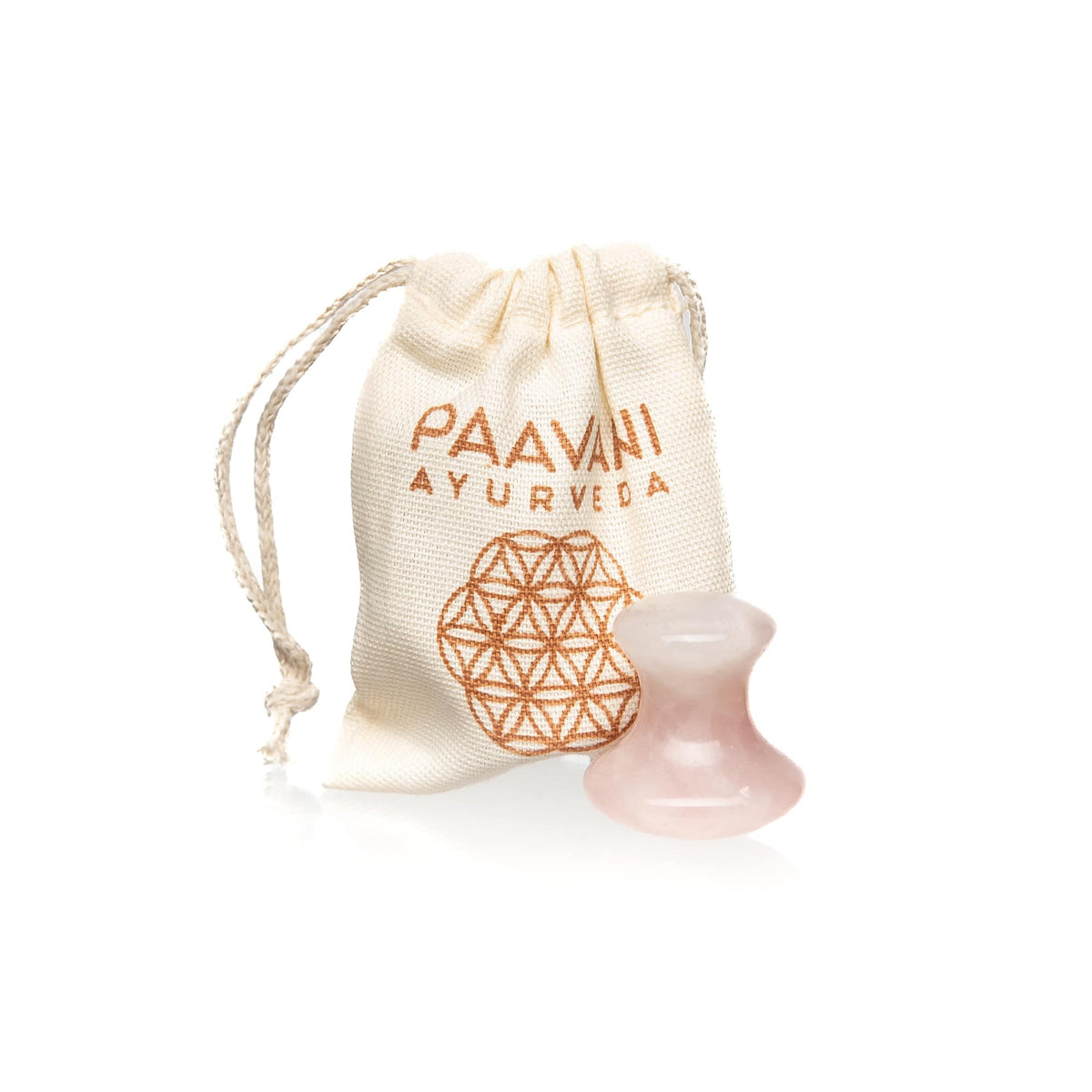 Paavani Ayurveda - Rose Quartz Facial Tool, Hand-Carved and Polished Massage Tool, Face and Eye