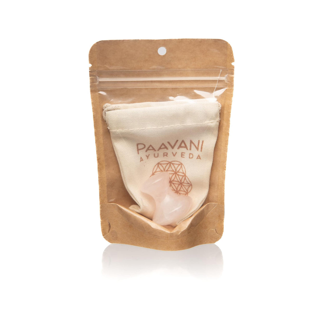 Paavani Ayurveda - Rose Quartz Facial Tool, Hand-Carved and Polished Massage Tool, Face and Eye