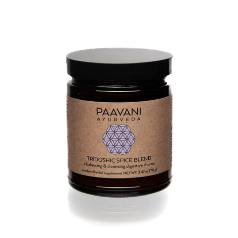 Paavani Ayurveda - Tridoshic Spice Blend with Organic Cumin, Coriander and Fennel, Balancing Cleansing Digestive Churna All Doshas 9 oz.