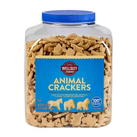 Wellsley Farms Animal Crackers, Snacks for Kids, 62 oz.