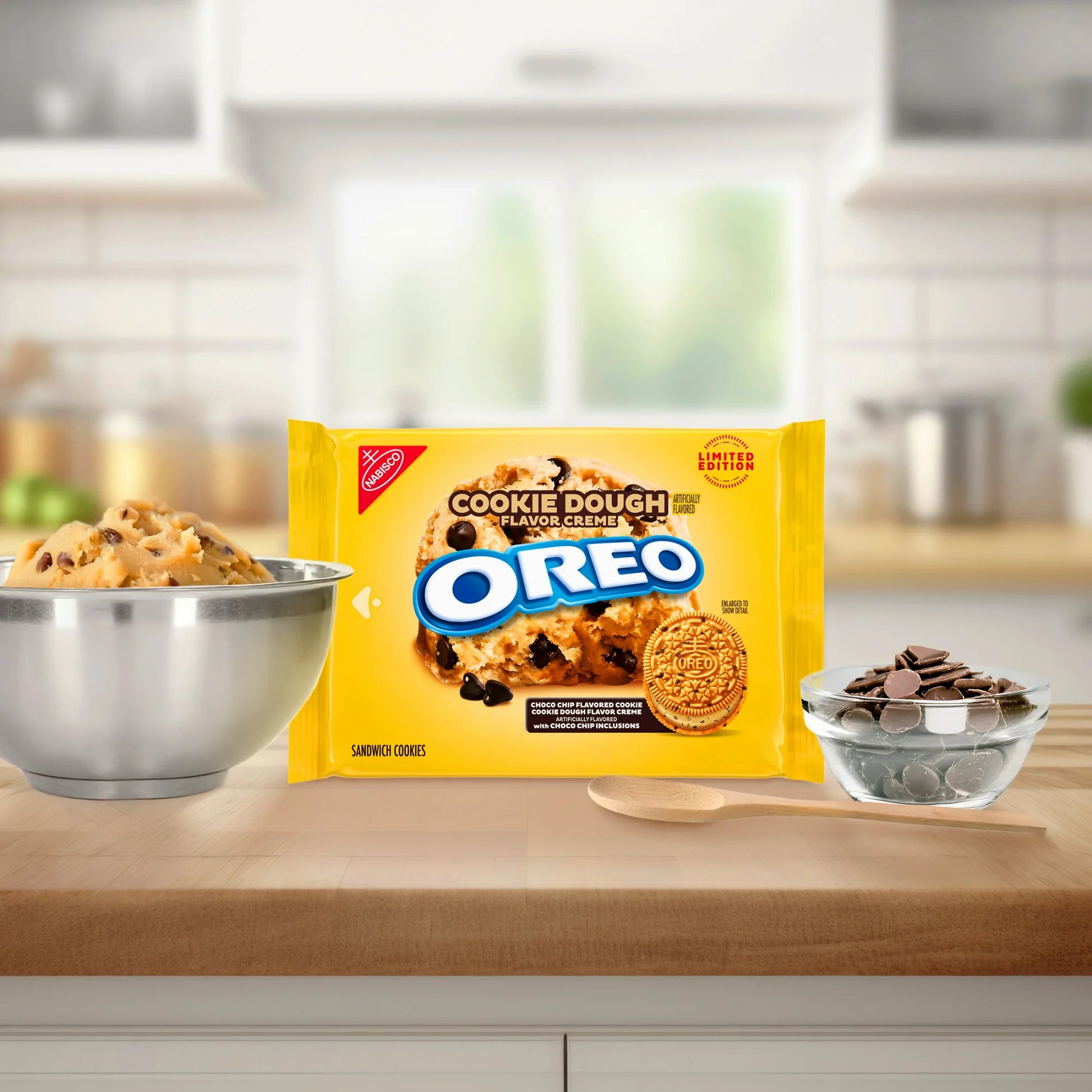 OREO Cookie Dough Creme Sandwich Cookies, Limited Edition, 10.68 oz