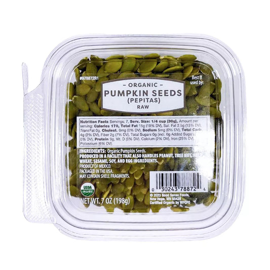 Organic Raw Pumpkin Seeds (Pepitas), 7oz.
