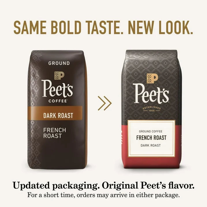 Peet's Coffee French Roast Ground Coffee, 10.5 oz.