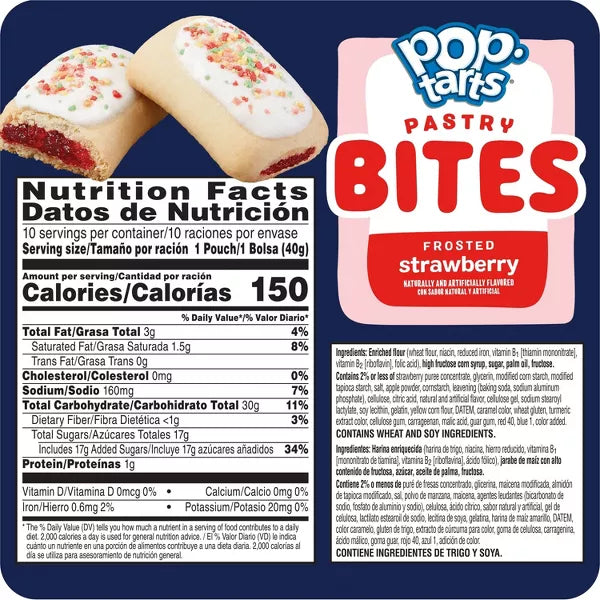 Pop-Tarts Bites Frosted Strawberry Pastries, 10ct /14.1oz.