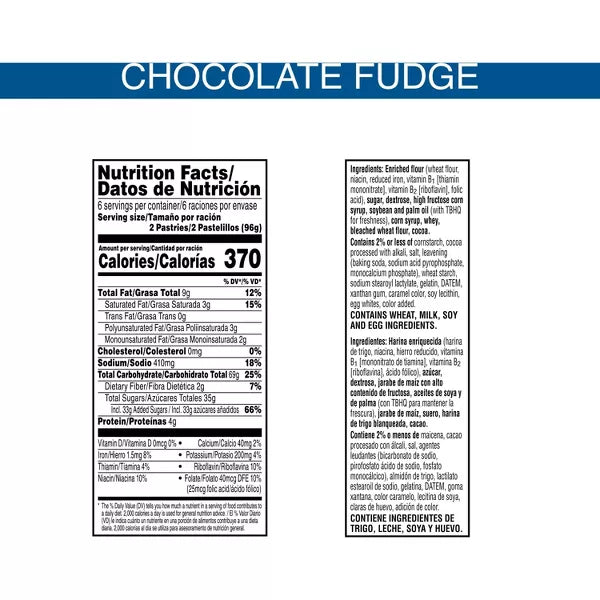 Pop-Tarts Frosted Chocolate Fudge Pastries, 12ct/20.31oz.