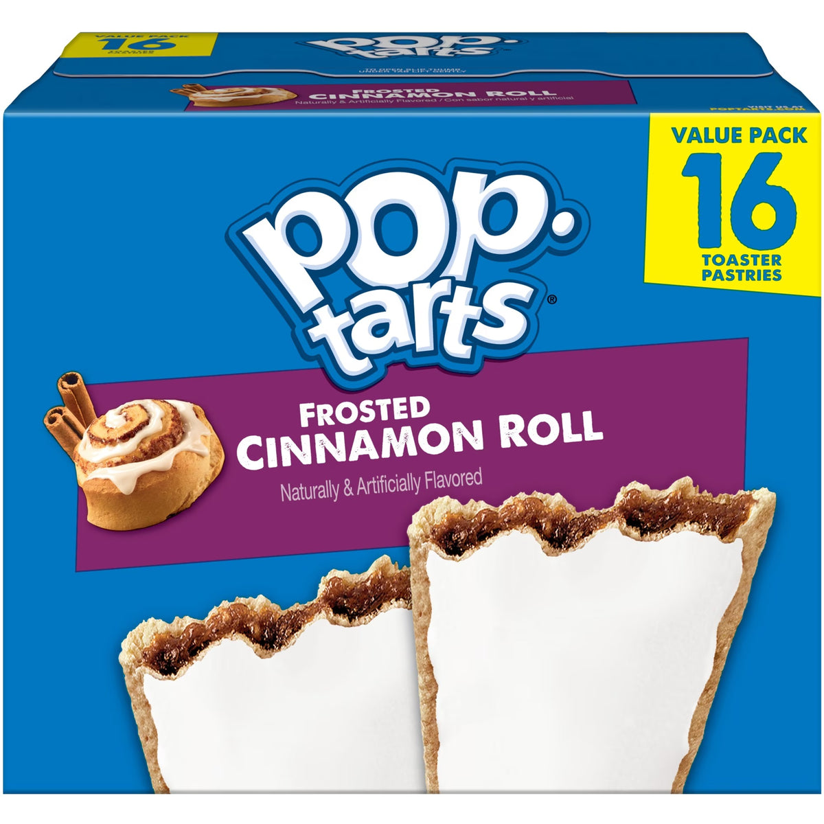 Pop-Tarts Frosted Cinnamon Roll Filling Toaster Pastries 27oz/16ct.