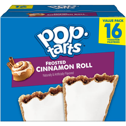 Pop-Tarts Frosted Cinnamon Roll Filling Toaster Pastries 27oz/16ct.