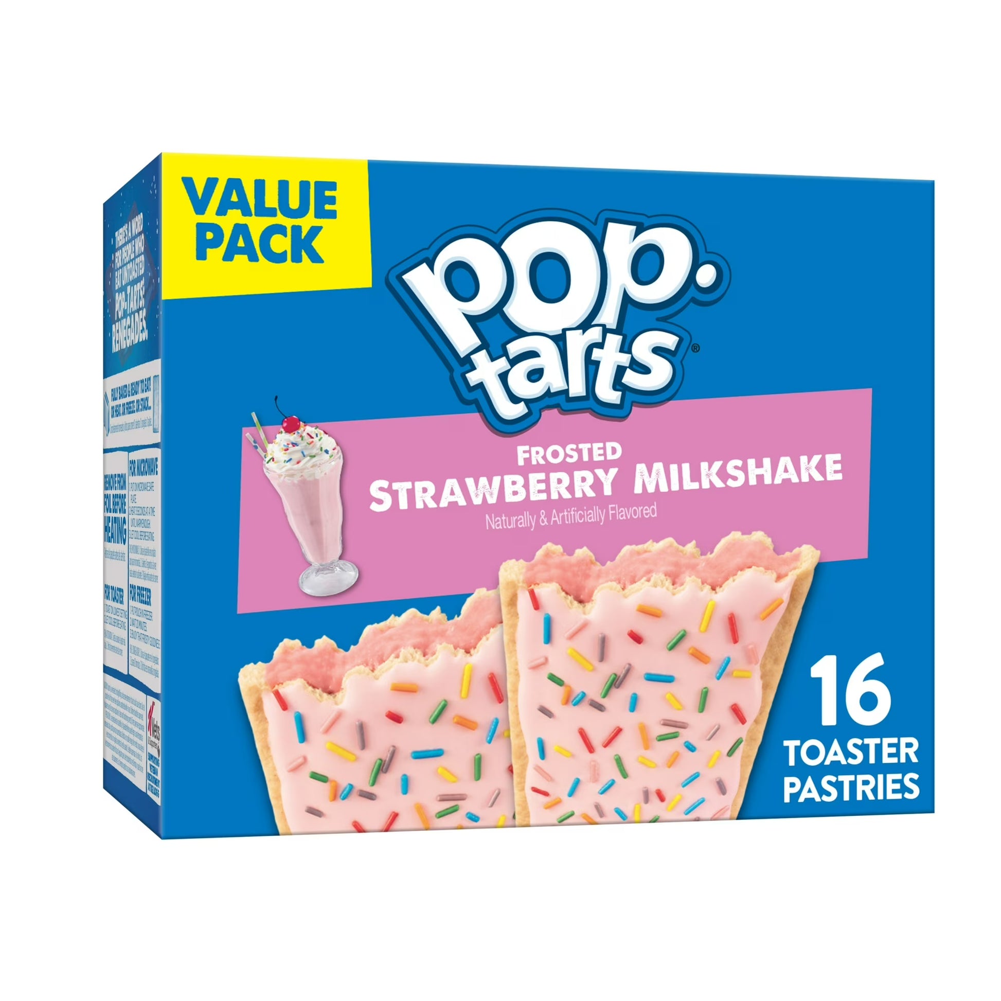 Pop-Tarts Frosted Strawberry Milkshake Pastries, 16 ct, 27 oz