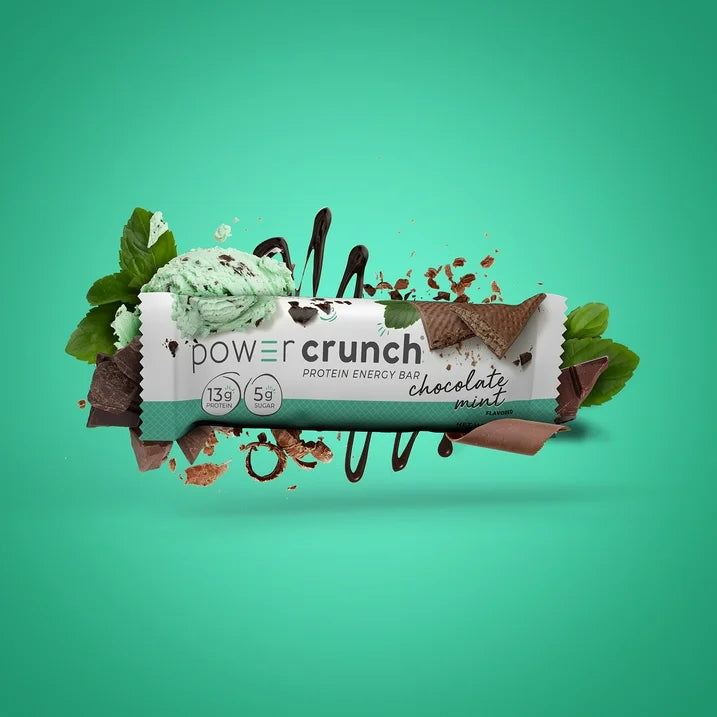 Power Crunch Original Protein Energy Bars, Chocolate Mint, 5 Count