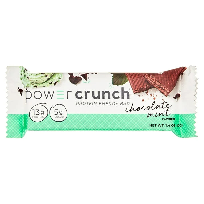 Power Crunch Original Protein Energy Bars, Chocolate Mint, 5 Count