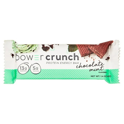 Power Crunch Original Protein Energy Bars, Chocolate Mint, 5 Count