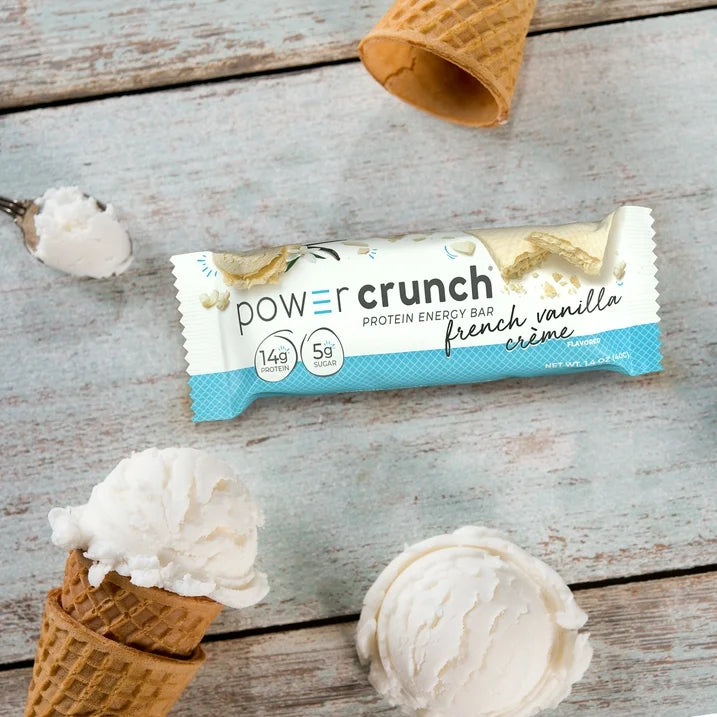 Power Crunch Original Protein Energy Bars, French Vanilla Cream, 5 Count, 1.4 oz