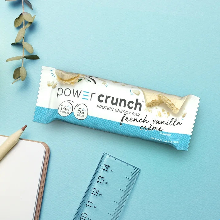 Power Crunch Original Protein Energy Bars, French Vanilla Cream, 5 Count, 1.4 oz