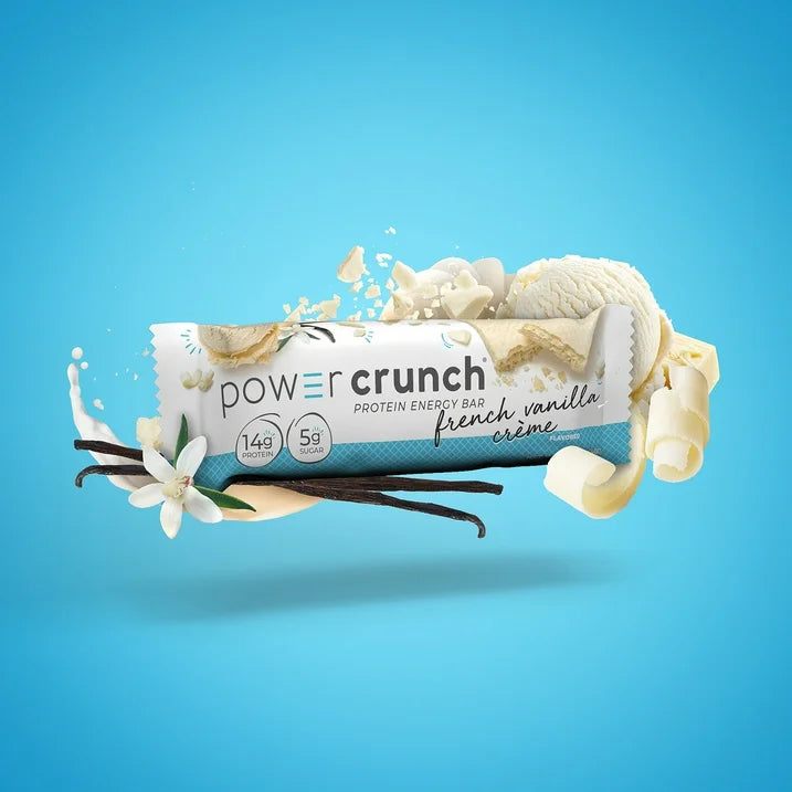 Power Crunch Original Protein Energy Bars, French Vanilla Cream, 5 Count, 1.4 oz