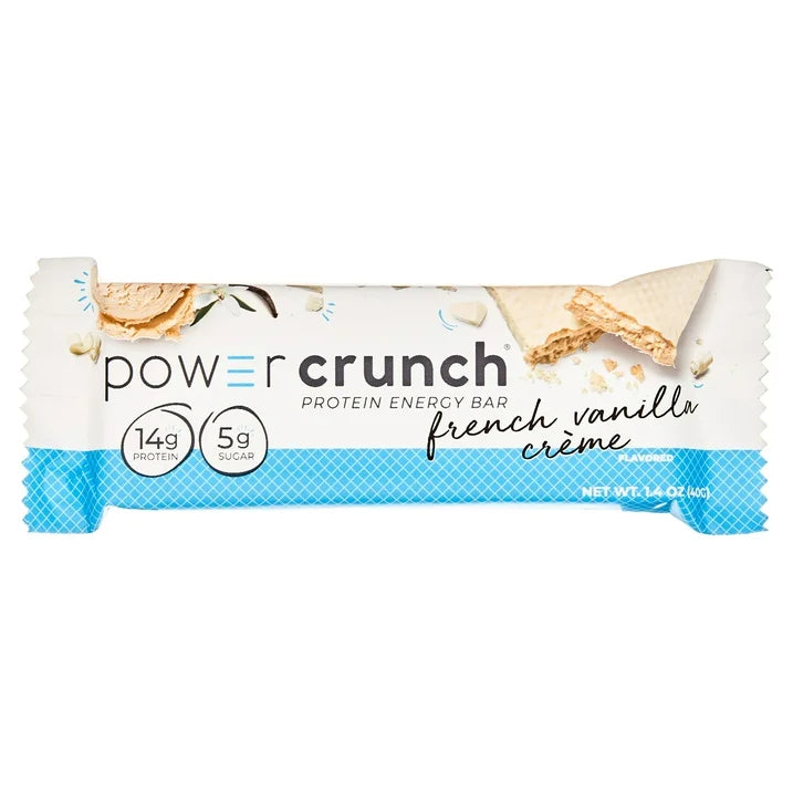 Power Crunch Original Protein Energy Bars, French Vanilla Cream, 5 Count, 1.4 oz