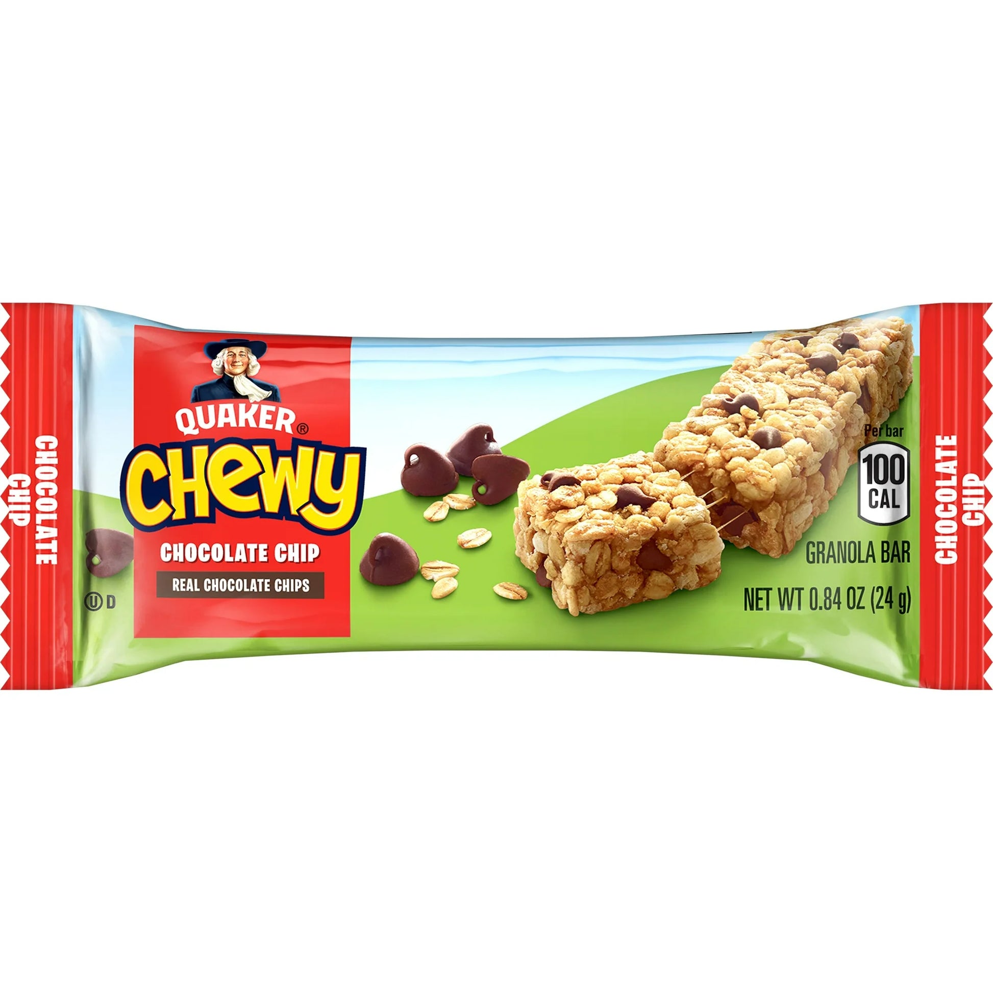 Quaker Chewy Chocolate Chip Granola Bars, Snack, 18 Count