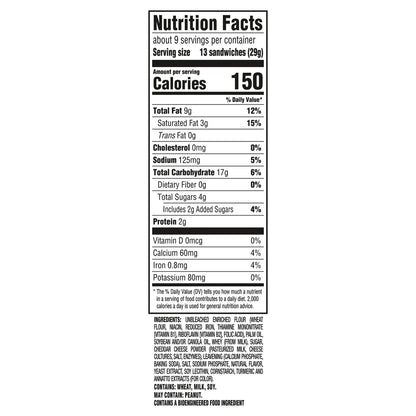 RITZ Bits Cheese Sandwich Crackers, Snacks for Kids and Adults, Lunch Snacks, 8.8 oz